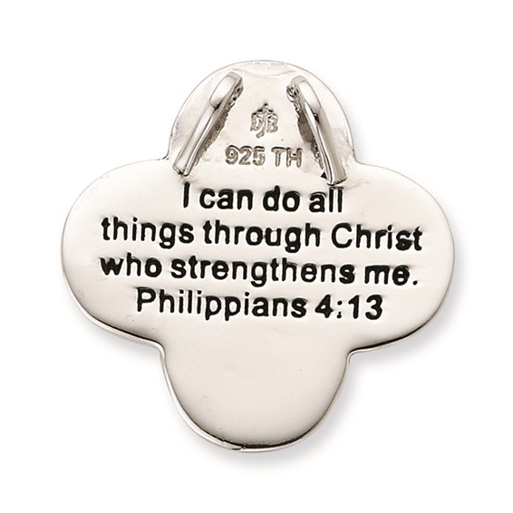 Sentimental Expressions Sterling Silver Polished & Antiqued Dieters Cross Necklace