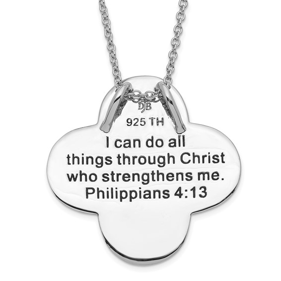 Sentimental Expressions Sterling Silver Polished & Antiqued Dieters Cross Necklace