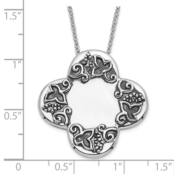 Sentimental Expressions Sterling Silver Polished & Antiqued Dieters Cross Necklace