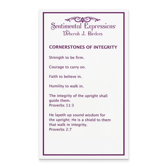 Sterling Silver Antiqued CZ Cornerstones Of Integrity Necklace