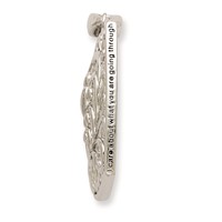 Sentimental Expressions Sterling Silver Rhodium-plated I Care About What You Are Going Through 18 Necklace view 2