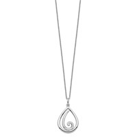 Sentimental Expressions Sterling Silver Rhodium-plated Remember Me Always Necklace - 18in view 2