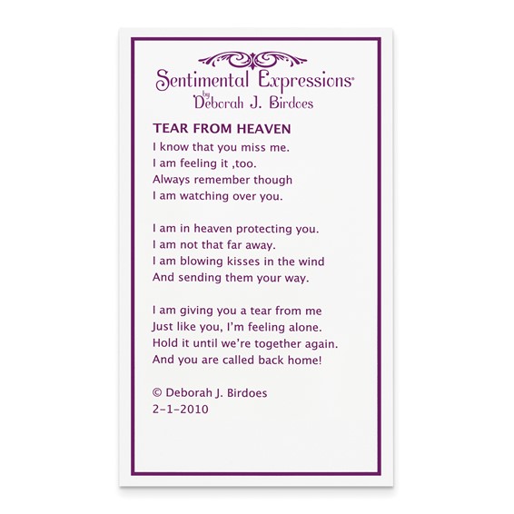 Sentimental Expressions Sterling Silver Rhodium-plated Mother of Pearl CZ Tear From Heaven 18in Necklace