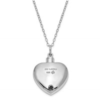 Sentimental Expressions Sterling Silver Rhodium-plated Necklace with Me Always Ash Holder, 18" view 3