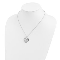 Sentimental Expressions Sterling Silver Rhodium-plated CZ My Daughter, My Heart's Treasure Necklace, 18" view 5