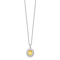 Sentimental Expressions Sterling Silver CZ Old Friends Are Golden Necklace, 18" view 2