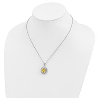 Sentimental Expressions Sterling Silver CZ Old Friends Are Golden Necklace, 18" view 5