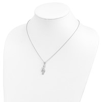 Sentimental Expressions Sterling Silver Rhodium-plated Love Note Necklace, 18" view 5