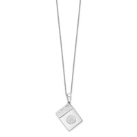 Sentimental Expressions Sterling Silver Rhodium-plated Lucky As Can Be Necklace, 18" view 2