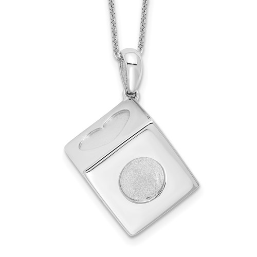 Sentimental Expressions Sterling Silver Rhodium-plated Lucky As Can Be Necklace, 18"