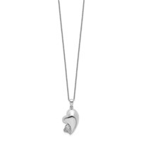Sentimental Expressions Sterling Silver Rhodium-plated CZ My Beloved Friend Necklace, 18" view 2