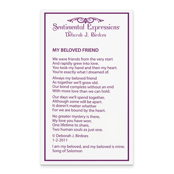 Sentimental Expressions Sterling Silver Rhodium-plated CZ My Beloved Friend 18in Necklace