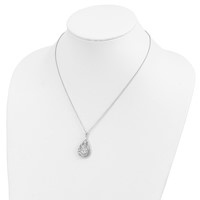 Sentimental Expressions Sterling Silver Rhodium-plated CZ in Loving Memory Necklace, 18" view 5