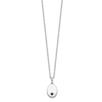 Sentimental Expressions Sterling Silver Rhodium-plated CZ Antiqued Flower Ash Holder Necklace, 18" view 3