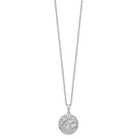 Sentimental Expressions Sterling Silver Rhodium-plated Tear in Circle Ash Holder 18 Inch Necklace view 2