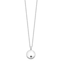 Sentimental Expressions Sterling Silver Rhodium-plated Tear in Circle Ash Holder 18 Inch Necklace view 3