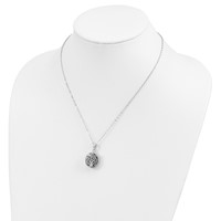 Sentimental Expressions Sterling Silver Rhodium-plated Antiqued Tree of Life Ash Holder Necklace, 18" view 5