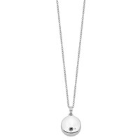 Sentimental Expressions Sterling Silver Rhodium-plated Enameled Paw Print Ash Holder 18 Inch Necklace view 3