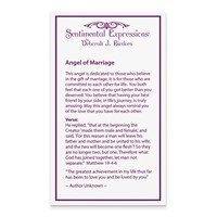 Sterling Silver CZ Angel of Marriage Necklace, 18" view 5