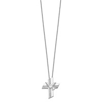 Sentimental Expressions Sterling Silver Rhodium-plated CZ Confirmation Blessings 18in. Necklace view 2