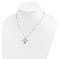 Sentimental Expressions Sterling Silver Rhodium-plated CZ Confirmation Blessings 18in. Necklace view 5