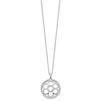 Sentimental Expressions Sterling Silver Rhodium-plated CZ My Special Friend Necklace, 18" view 2