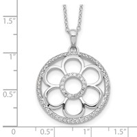 Sentimental Expressions Sterling Silver Rhodium-plated CZ My Special Friend Necklace, 18" view 3