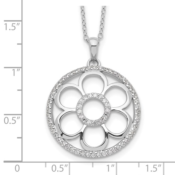Sentimental Expressions Sterling Silver Rhodium-plated CZ My Special Friend 18in. Necklace