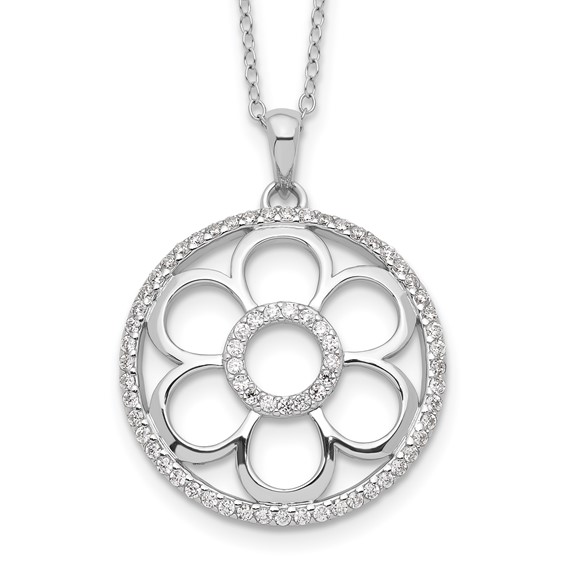 Sentimental Expressions Sterling Silver Rhodium-plated CZ My Special Friend 18in. Necklace