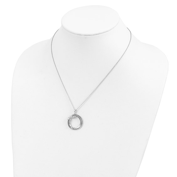 "Sentimental Expressions Sterling Silver Rhodium-plated Antiqued My Mother, My Gift 18in. Necklace"