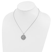 Sentimental Expressions Sterling Silver Rhodium-plated CZ a Time for Miracles Necklace, 18" view 5