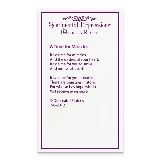 Sentimental Expressions Sterling Silver Rhodium-plated CZ A Time For Miracles 18in. Necklace