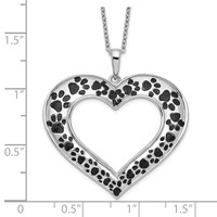 Sentimental Expressions Sterling Silver Rhodium-plated Antiqued Animal Lover Necklace, 18" view 3