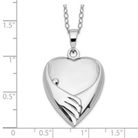 Sentimental Expressions Sterling Silver Rhodium-plated Forever My Baby Ash Holder Necklace, 18" view 4