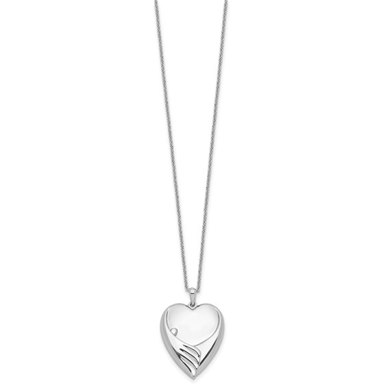 Sentimental Expressions Sterling Silver Rhodium-plated Forever My Baby 18 Inch Necklace