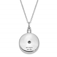Sentimental Expressions Sterling Silver Rhodium-plated Gold-plated Your Brightest Star Ash Holder Necklace, 18" view 2