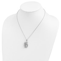 Sentimental Expressions Sterling Silver Rhodium-plated CZ Family of 5 Gathering Necklace, 18" view 4