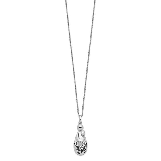 Sentimental Expressions Sterling Silver Rhodium-plated Mother's Pride and Joy 18in. Necklace