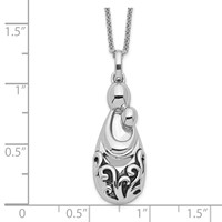 Sentimental Expressions Sterling Silver Rhodium-plated Mother's Pride and Joy Necklace, 18" view 4