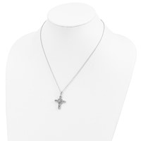 Sentimental Expressions Sterling Silver Rhodium-plated Prayer Cross Necklace, 18" view 5