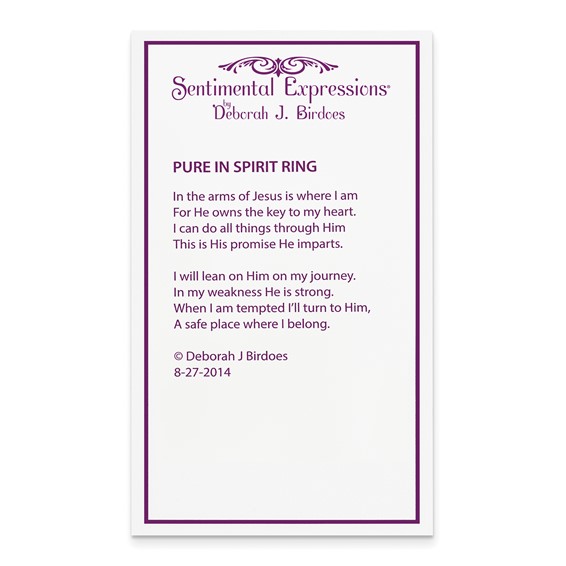 Sentimental Expressions Sterling Silver Rhodium-plated CZ Pure In Spirit Ring