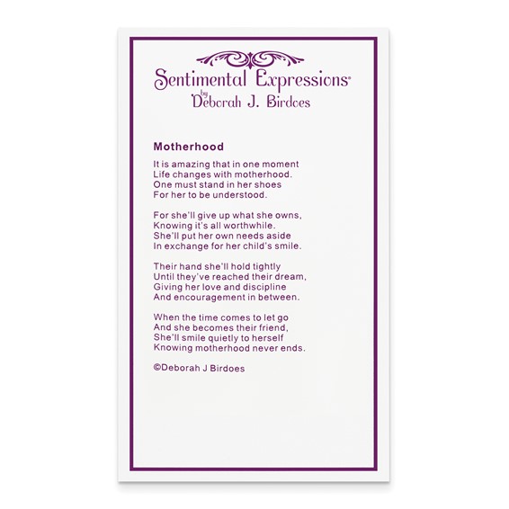 Sentimental Expressions Sterling Silver Rhodium-plated CZ Motherhood 18in. Necklace