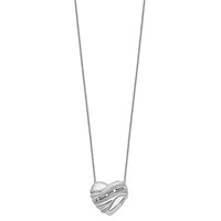 Sentimental Expressions Sterling Silver Rhodium-plated Antiqued I Love You More Necklace, 18" view 2