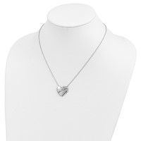 Sentimental Expressions Sterling Silver Rhodium-plated Antiqued I Love You More Necklace, 18" view 5