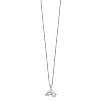 Sentimental Expressions Sterling Silver Rhodium-plated CZ Paint Rainbows Necklace with 2in Ext - 14in view 2