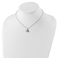 Sentimental Expressions Sterling Silver Rhodium-plated CZ Paint Rainbows Necklace with 2in Ext - 14in view 5