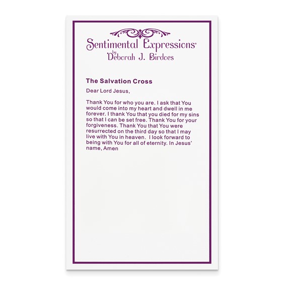 Sentimental Expressions Sterling Silver Rhodium-plated CZ Antiqued The Salvation Cross 18in. Necklace