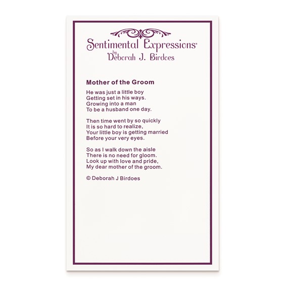 Sterling Silver CZ Antiqued Mother Of The Groom 18in. Necklace