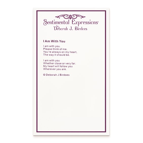 Sterling Silver CZ Antiqued I Am With You 18in. Necklace