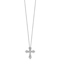Sentimental Expressions Sterling Silver Rhodium-plated CZ I Still Believe Necklace, 18" view 2